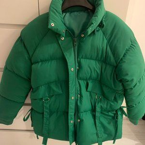 Womens Green and Khaki Coat